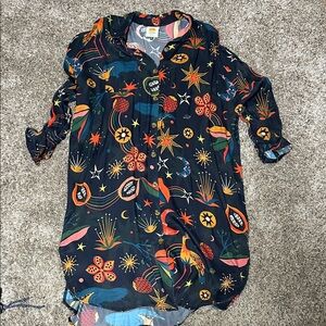 Silky Farm Rio Button Down Patterned Dress